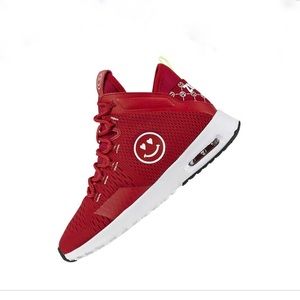 Zumba Womens Air Funk High Top Athletic Shoes Dance Gym Workout Sneakers in Red